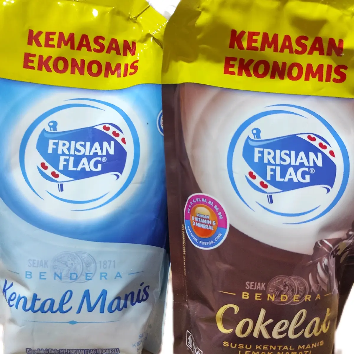 [1 paket isi 2 Pcs]  Frisian Flag susu kental manis, 545ml (Random)