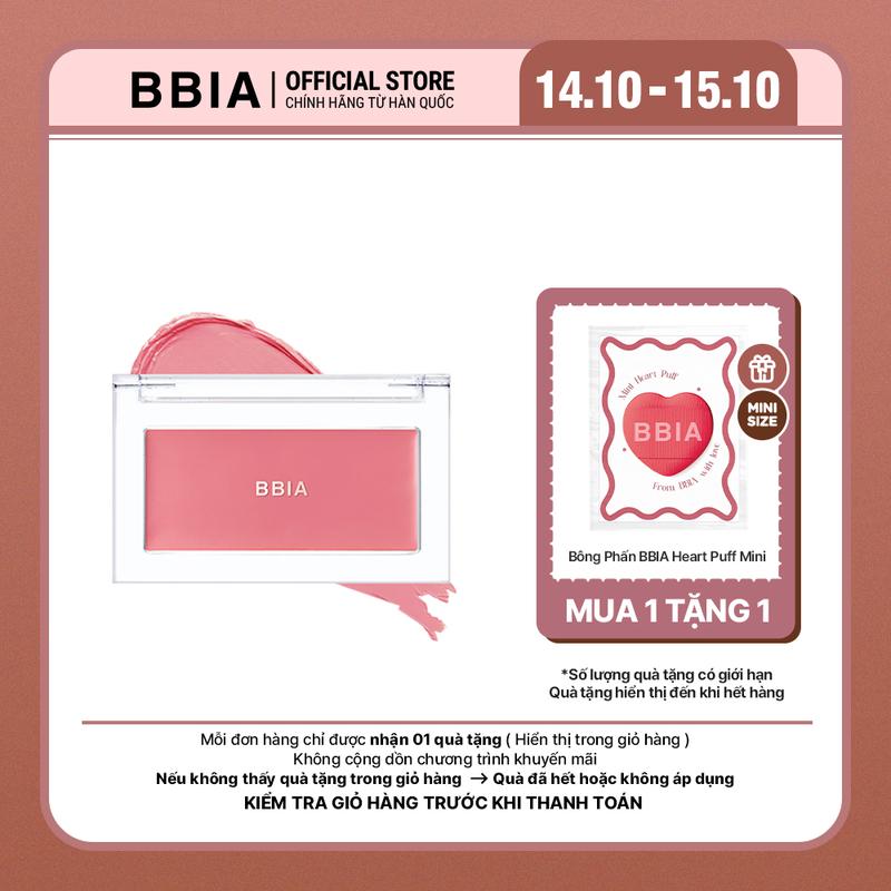 [BBIA] Má hồng kem mỏng nhẹ, bền màu BBIA Ready To Wear Downy Cheek 3.5g