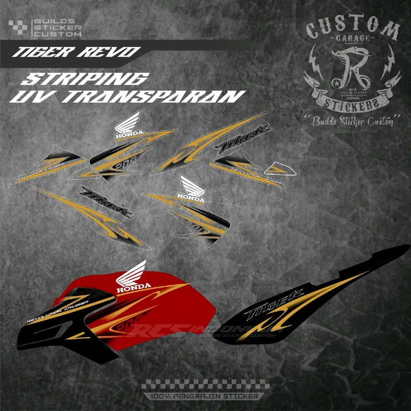 Striping Tiger Revo Original Custom   STICKER TRANSARAN 1