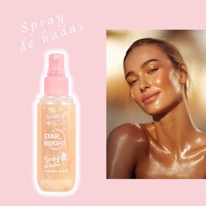 SANIYE SPRAY DE HADAS STAR BRIGHT, SPRAY ILUMINADOR DE HADAS, DA UN TOQUE BRILLANTE A TU PIEL