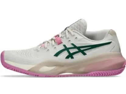 Sepatu Padel Asics Gel Resolution X Padel Women Soft Oat Jewel Green