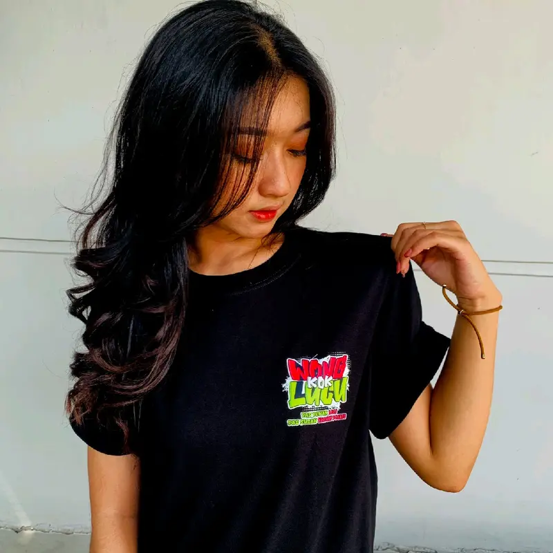kaos katun wong kok lucu pas penak lali cotton combed 24s dtf supershoft lembut nyaman 2