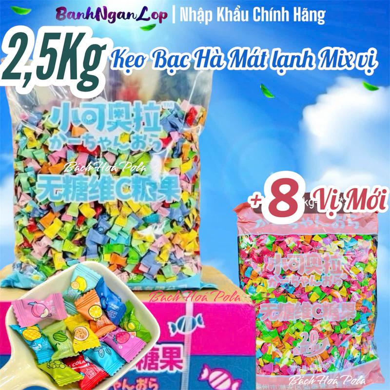  LOẠI 1 - Kẹo Bạc Hà Mix 12 Vị Trái Cây Thơm Miệng Mát Lạnh Xiao Ke Ao La 