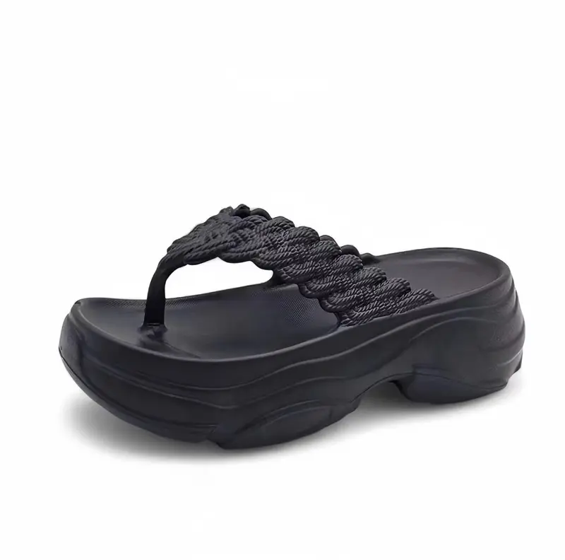 Sandal Jepit Wanita Kekinian Anti Slip Empuk Sendal Japit Cewek Rumah Nyaman Terbaru Black Pink Putih Round Toe Open ToeToe Thong Square Toe Pointed Toe Tanpa Hak (Karet ) 1