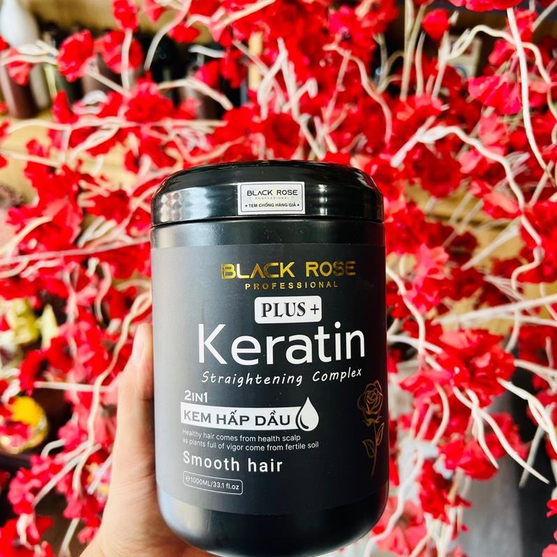  KEM HẤP ủ xả COLAGEN TƯƠI BLACK PLUS - 1000ml hấp ,ủ xả phục hồi chuyên sâu dành cho tóc khô xơ hư tổn nặng dung tích 1000ml 1 lọ 