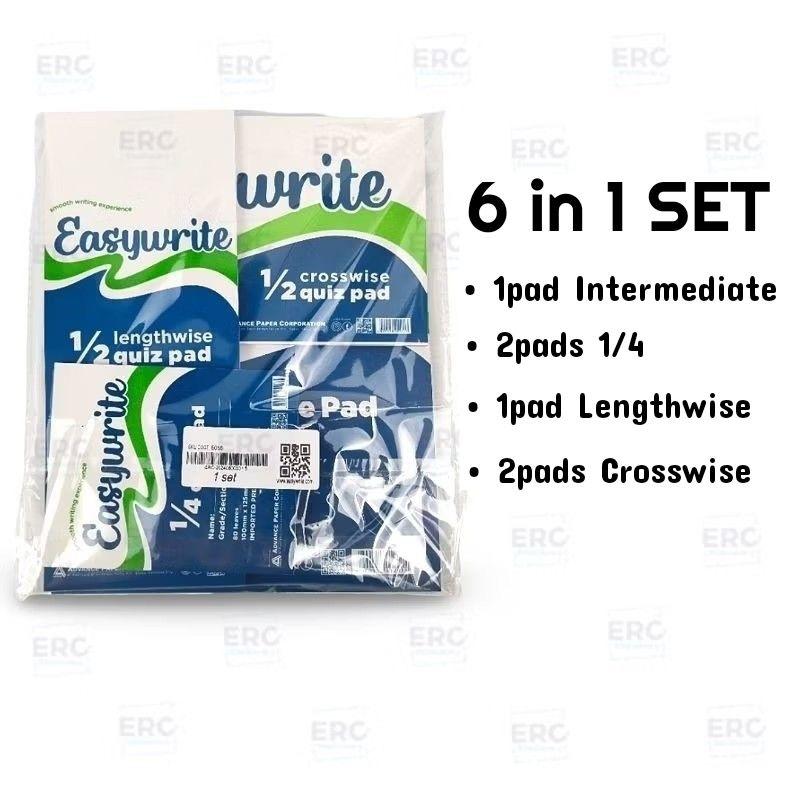 Premium Pack: 6in1 Quiz Pad set Easywrite 1/4, 1/2 Intermediate ...