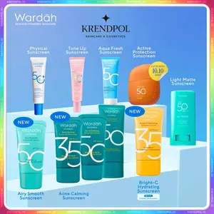 WARDAH UV Shield Sunscreen All Series (Airy Smooth, Essential Gel, Acne Calming, Aqua Fresh, Tone Up, Physical) Sunscreen SPF 50 PA ++++ SPF 35 PA +++ Tabir Surya Wajah Skincare Wardah