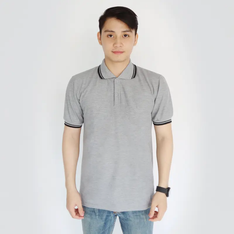 liso wear - Kaos Polo Pria Polos Krem Kerah Stripe Lis Seragam Kerah Katun Pique - Pendek - Baju Distro Casual 5