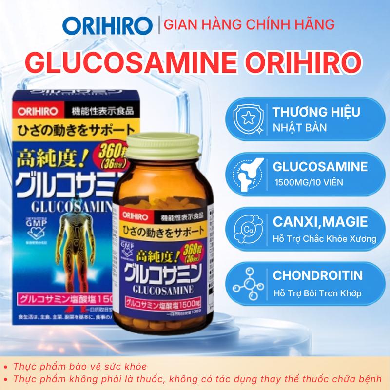 Viên uống Glucosamine Orihiro Bảo Vệ Khớp, Giúp Khớp Linh Hoạt 360 viên/hộp – ORIHIRO NHẠT BẢN CHÍNH HÃNG