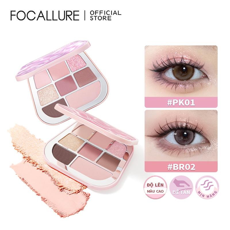  【LIVE  Bảng phấn mắt FOCALLURE 9.6g sắc tố cao dưỡng ẩm không nhòe lâu trôi chống nước 