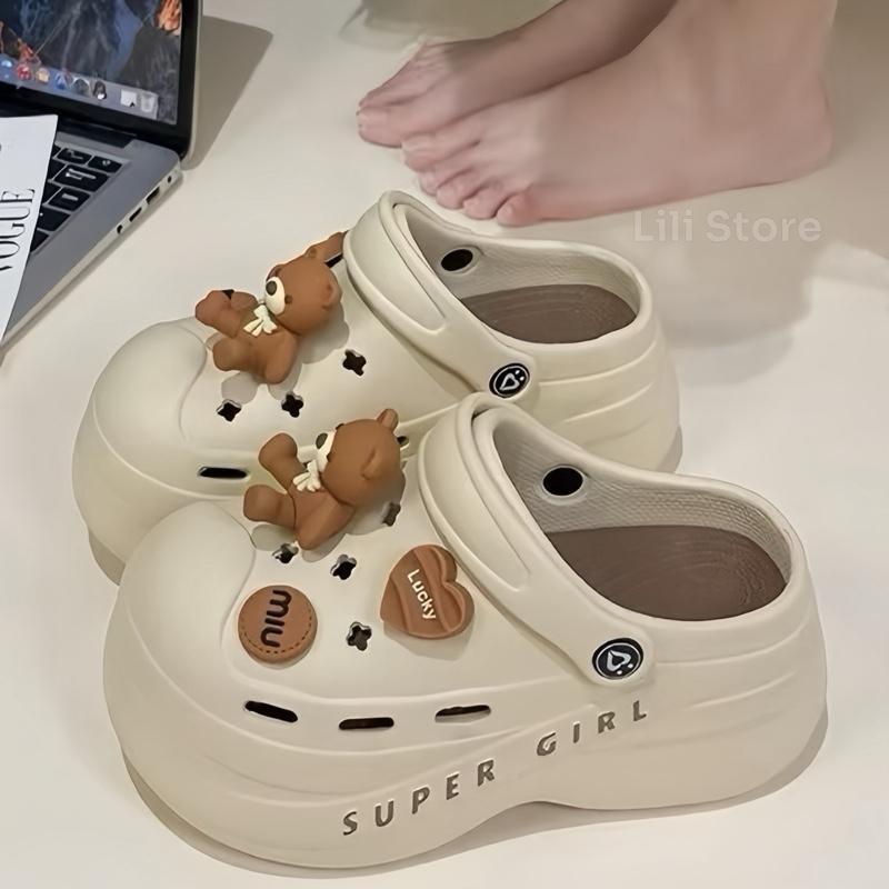 (Tang 1 size) Dép sục nữ đế cao 9cm Supper Girl chất liệu Eva êm mềm bản C.cap tôn dáng