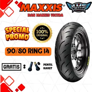 Ban Luar Maxxis Victra ST 90/80-14 Tubeless Motorcycle
