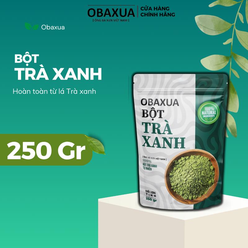Obaxua Bột Trà Xanh Size Lớn 250Gr - Mặt Nạ & Body Dưỡng Da Từ Lá Trà Xanh Nguyên Chất - Chính Hãng