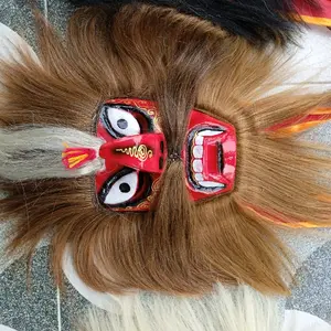 Topeng Ganong Anak Kayu Berkualitas Tinggi dengan Rambut Sintetis