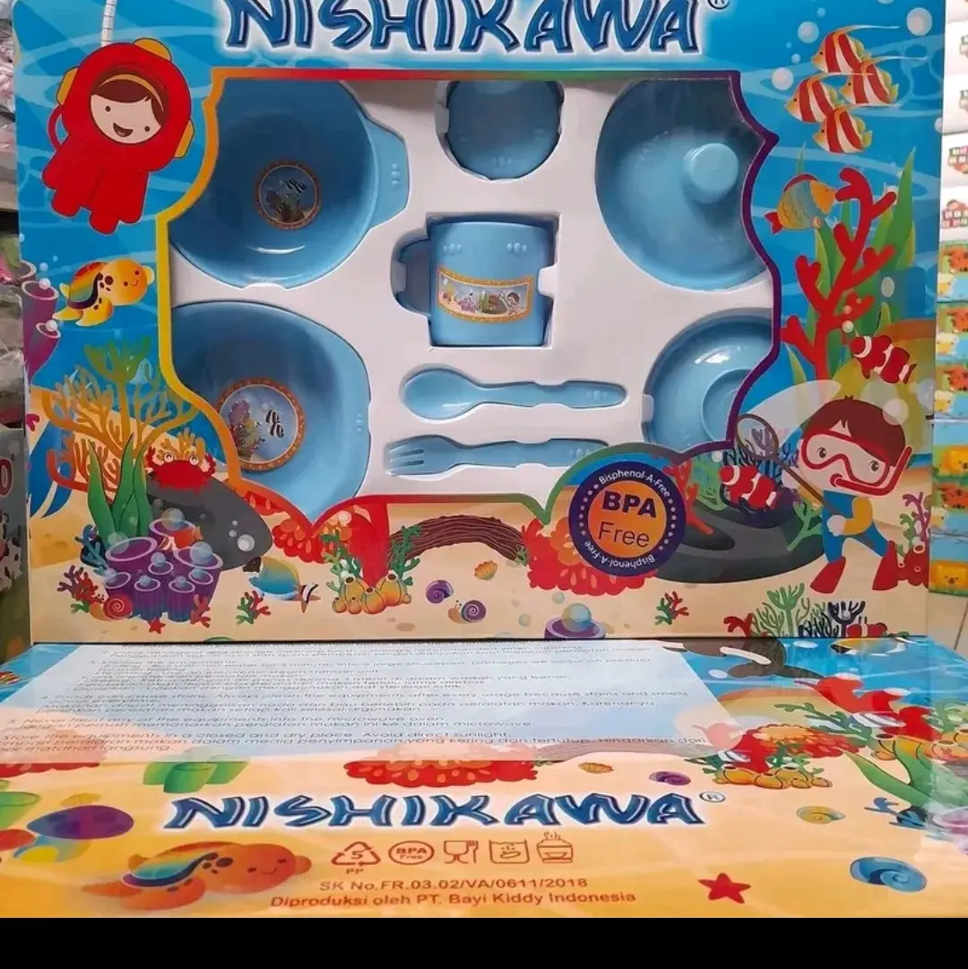 tempat makan bayi nishikawa ukuran besar set alat makan bayi