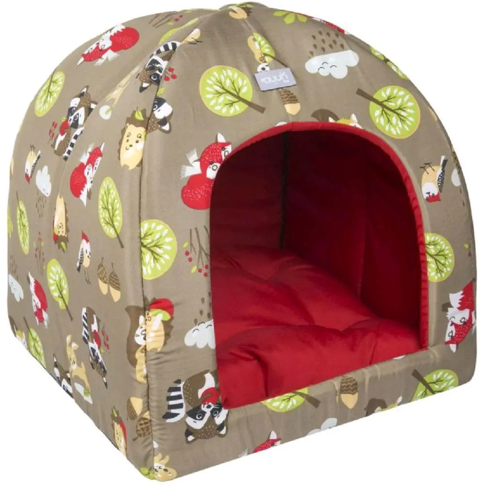 Tenda kucing BESAR free kasurnya  ukuran 45x45 Bisa di cuci tempat tidur anabul