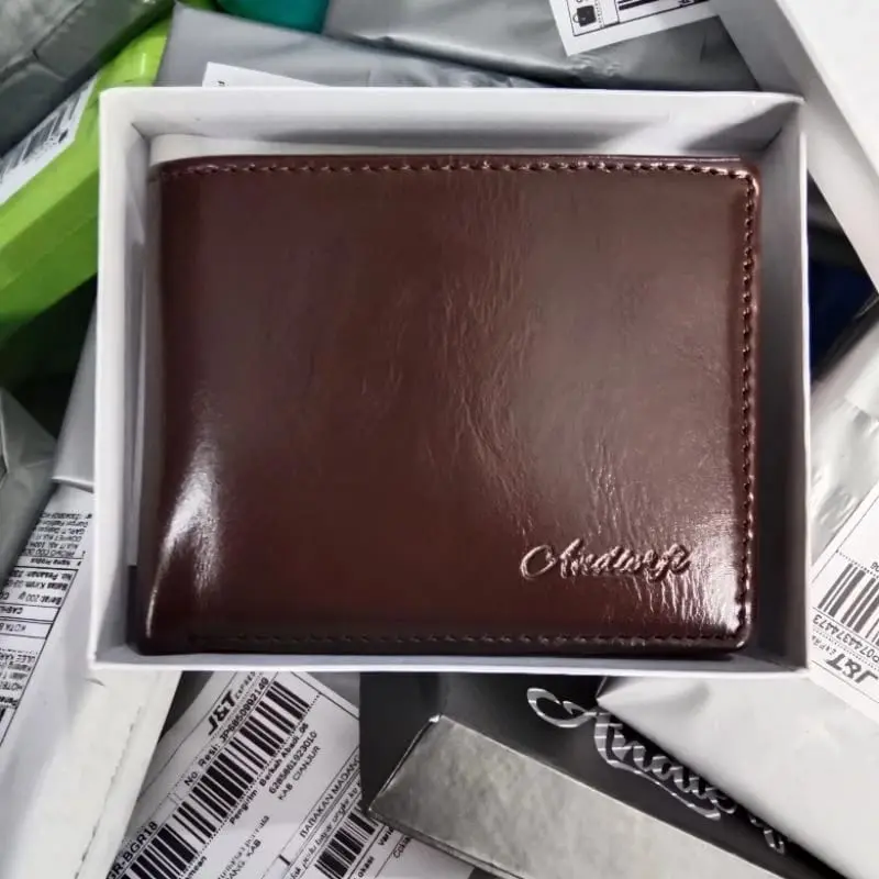 Dompet ARF Masa Kini Dompet Kulit Lipat Dompet Pria Semi Kulit Dompet Cowo