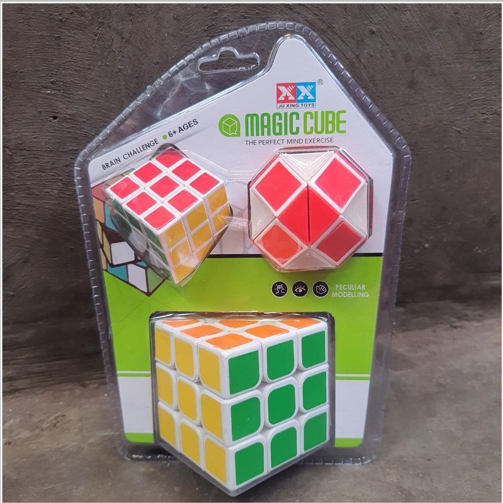 Mainan Pendidikan Asah Otak Rubik Kotak 3x3x3 Pernainan Magic Cube