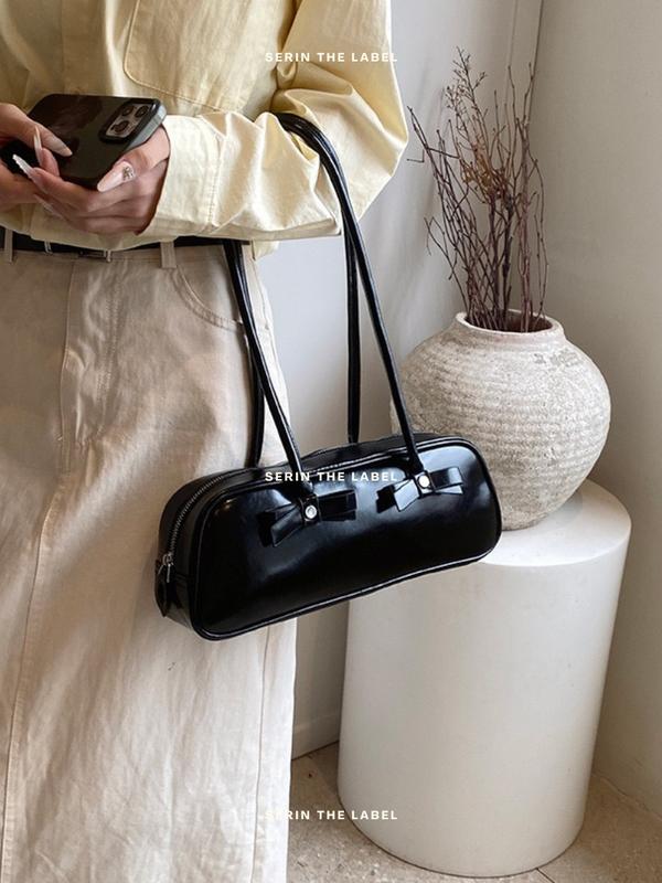 SERIN - JENNI - BAGUETTE BAG | Tas Bowling Y2K Bag | Tas Pita Coquette | Tas Wanita Shoulder Bag Korea 4