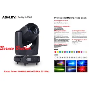 Ashley Prolight-250B Original Professional Moving Head Beam 251W w/ OSRAM