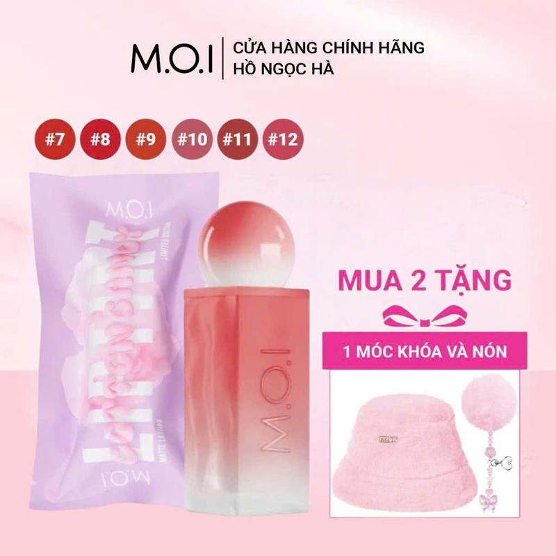 Son MOI Hồ Ngọc Hà - Bộ sưu tập Son Kem M.O.I Cotton Candy Phiên Bản Giới Hạn 8g Nữ Women Cosmetic Trang Điểm Mỹ Phẩm Son Môi sonthỏilì lâutrôi son  đỏ son kem lì  moolda son sieu