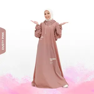 Jas Hujan Wanita Gamis Syari Kekinian Bagus Murah Pastel Nonzipper - HIJAS Tebal