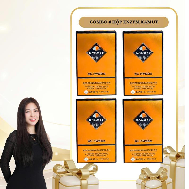 (Mua 2 tặng 2) SN1184- Combo 4 hộp bột enzym Phiên bản đặc biệt Phương Sena x Grain On Enzym Kamut Wheat Premium 900.000 unit 20 gói *4