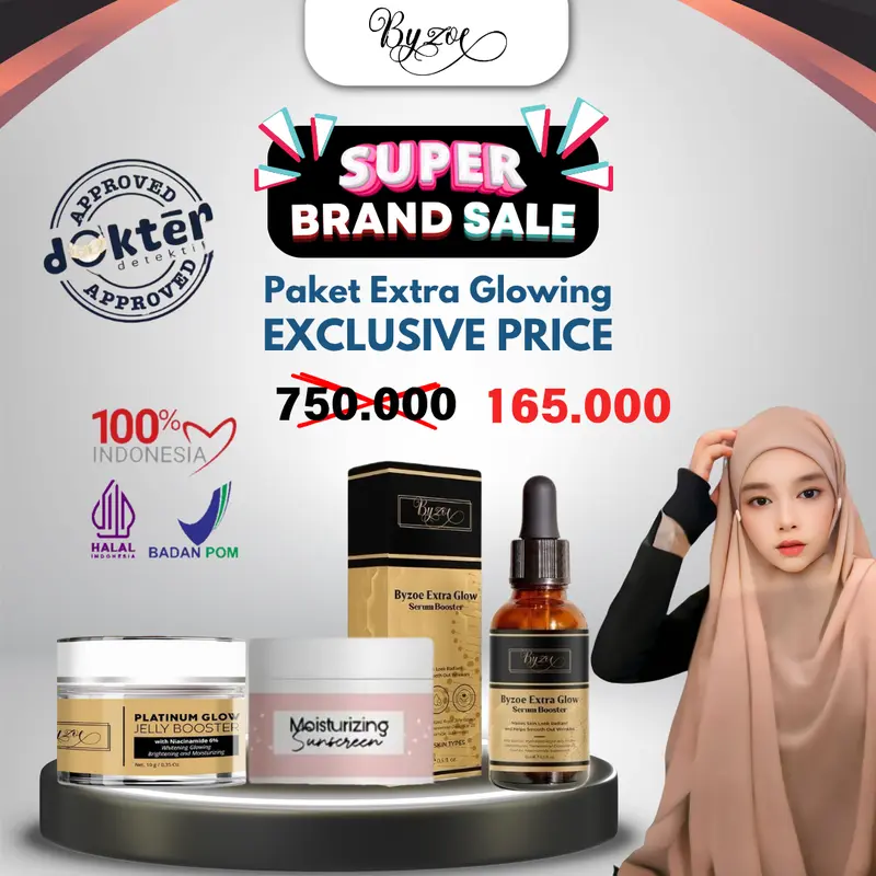 [DOKTIF APPROVED] [EXCLUSIVE] Byzoe Paket 3in1 Ekstra Glowup Protection 0