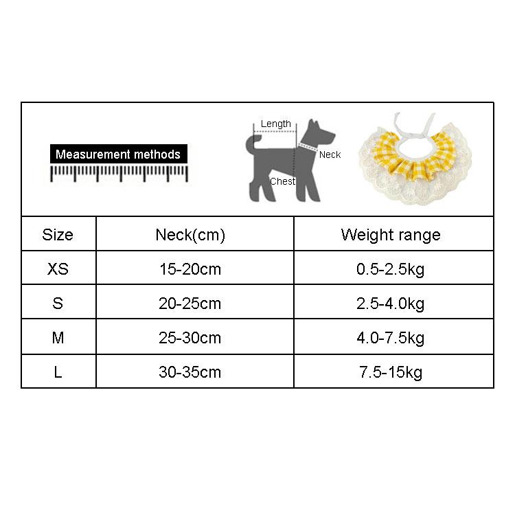 Product Introduction of Lace Dog Cat Neckerchief Collar Vintage Scarf Pet Bib Dog Cat Tie Lace Collar Bib Napkin 10