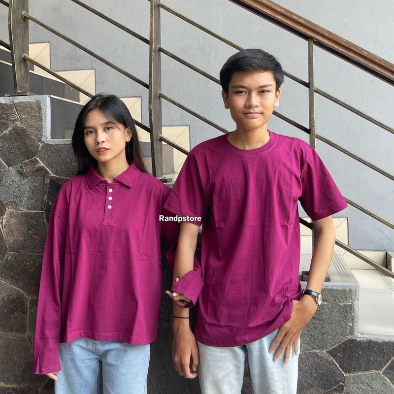 Jessi Polo Couple Polos Byrandp - Baju Pasangan Kaos Polos Batwing Cotton Combed 24s | Atasan wanita Lengan panjang 8