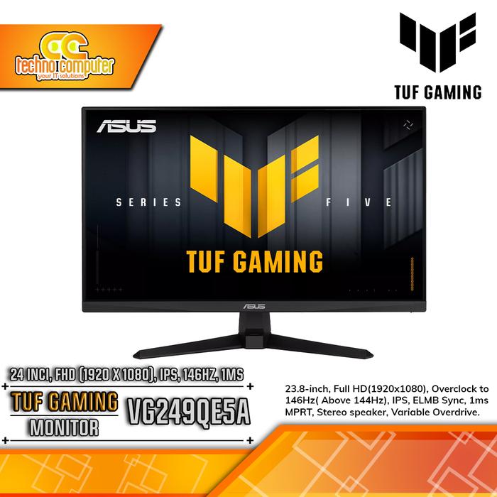 Gambar MONITOR ASUS TUF GAMING VG249QE5A Gaming Monitor - 24 inci, FHD (1920 x 1080), IPS, 144Hz, 1ms dari Techno Computer Bali Kota Denpasar Tokopedia