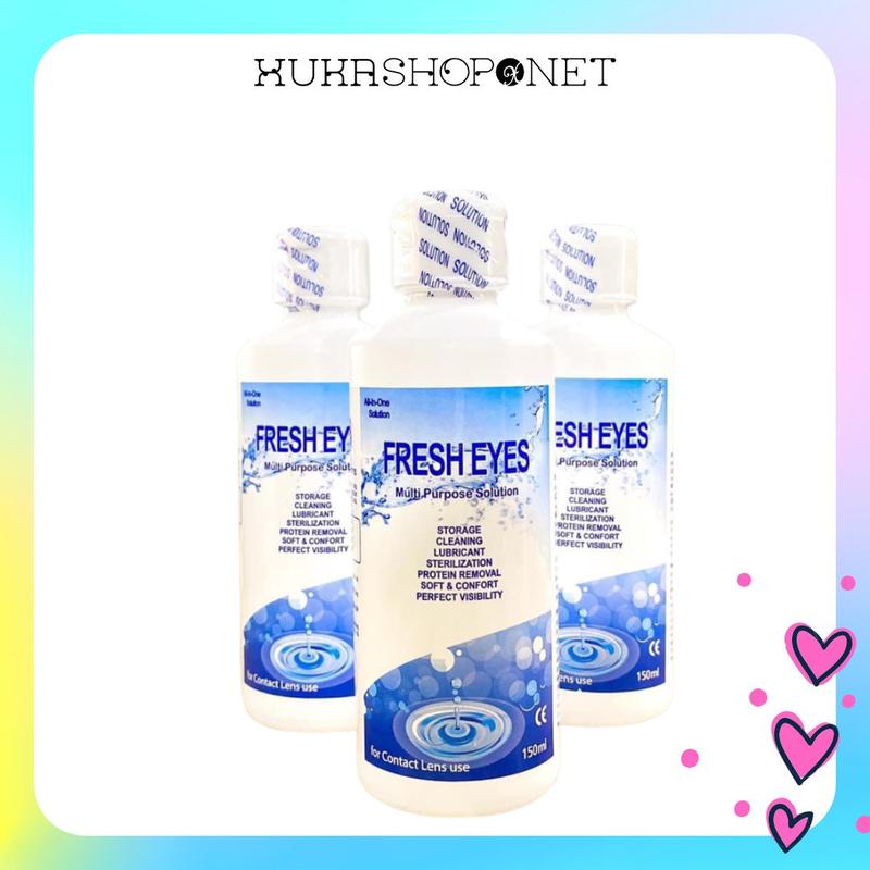 Bao bì mới Nước Ngâm Lens 160ml nhỏ + Nhỏ Mắt Lens 15ml Angel Eyes Aqua B5 chuyên dụng tiện lợi