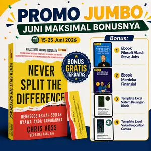 Renebook Buku Bisnis Never Split the Difference Bernegosiasilah Seolah Nyawa Anda Taruhannya Chris Voss bersama Tahl Raz