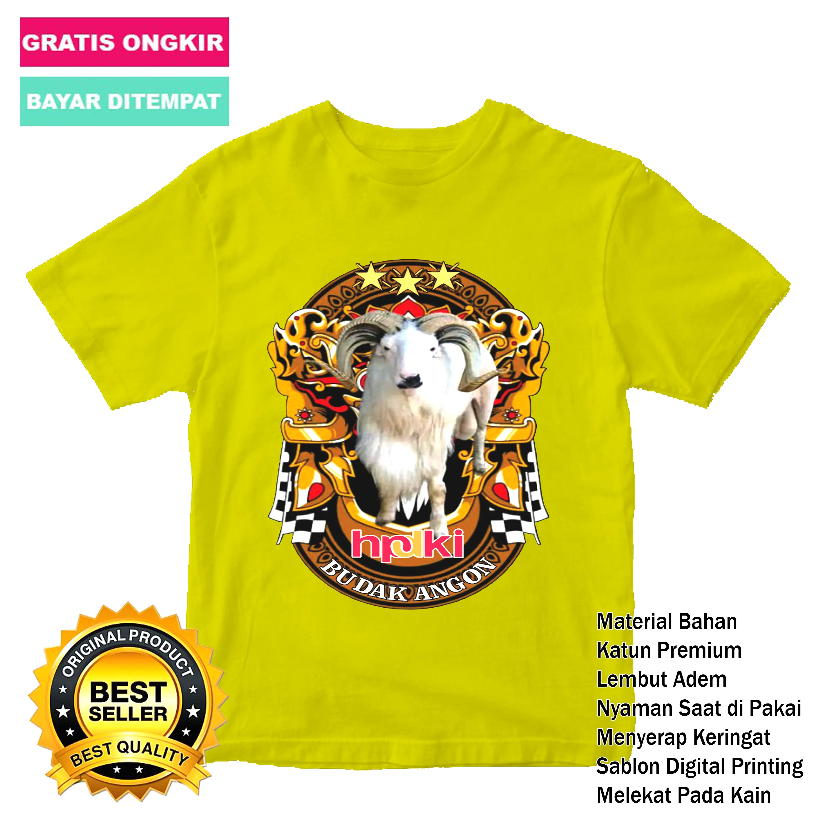 Kaos - Baju Anak Motif Domba BUDAK ANGON Berbahan Katun 30s nyaman dipakai Fashion