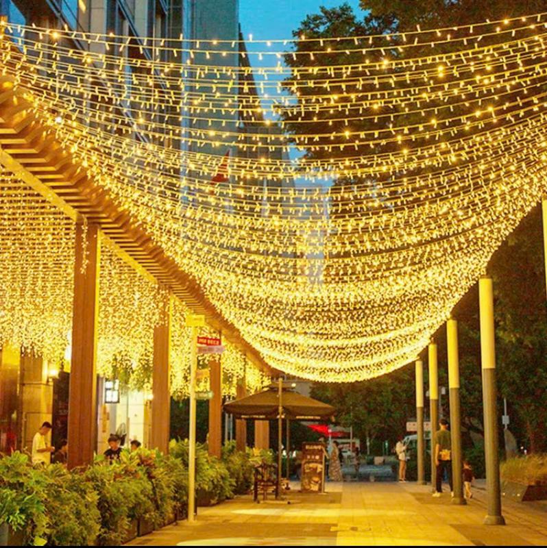  Đèn Led Dây 100M – Trang Trí Cafe Nhà Cửa Cây Ngoài Trời – Nháy Nhiều Chế Độ 