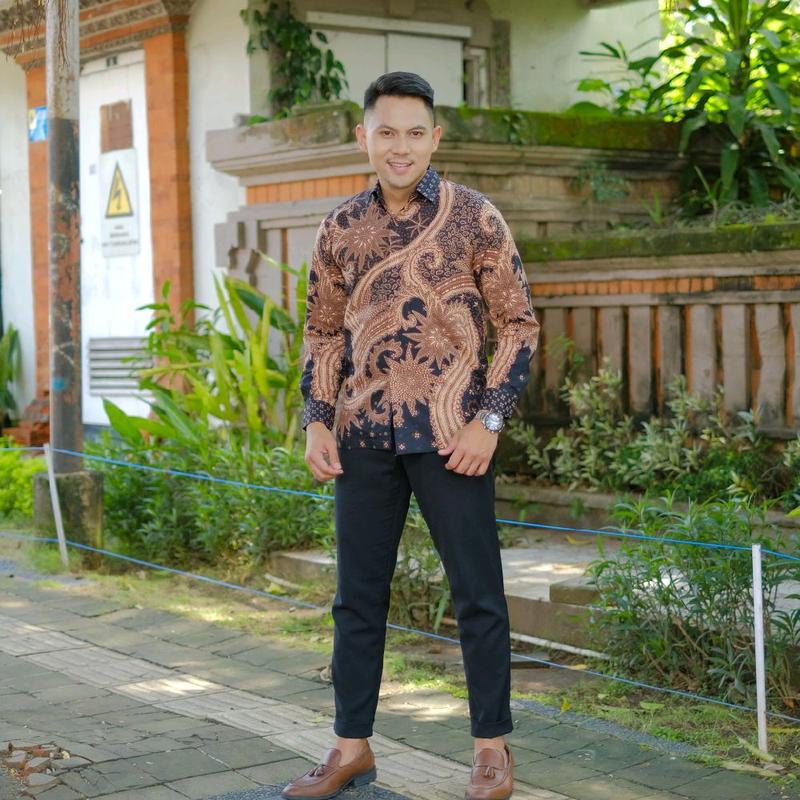 Batik Solo Trendy - Amarta Kemeja slimfit baju pria kemeja lengan panjang lapis furing katun murah | Kemeja Batik Pria Lengan Panjang | Kemeja Batik Kondangan Cowok 4