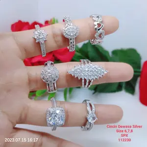 Cincin Silver Wanita Perhiasan Aksesoris Lapis Emas Titanium Tembaga Xuping Terlaris C52