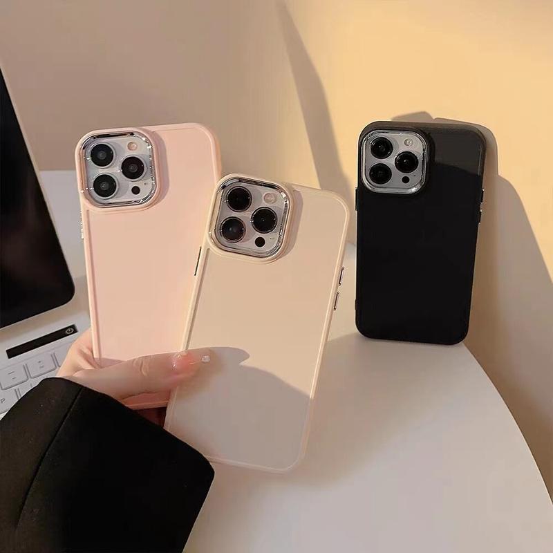 Ốp lưng silicon lỏng màu trơn, cảm giác da mềm mại, chống bẩn, chống rơi, nữ tính – Dùng cho iPhone 16, 16 Pro Max, 15, 15 Pro, 14, 13 Pro, 12