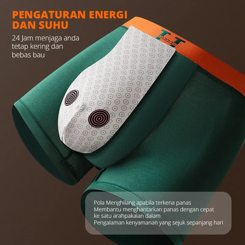 [HEPNIES ISI 3PCS kemasan kotak kardus exclusive] celana boxer pria mewah berbahan sutra, trendi, menyerap keringat, dan sejuk, boxer pria berkualitas tinggi gaya Korea 4