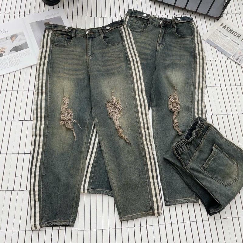 Ma QUẦN JEAN BAGGY 9tấc 60-90kg Đùi và ông quần kiểu rộng không ôm chân như quần jean ôm bigsize nữ top women