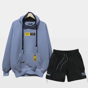 Puster Apparel Hoodie Pria Stelan Celana Pendek Pria Wanita Distro Stelan Sweater Celana Cargo Pendek Bahan Fleece Brend Puster Apparel Size M L XL XXL Polos Hitam Pajang Katun Stelan