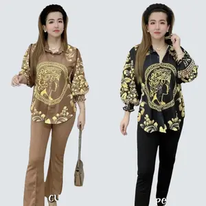 AK 389-setelan oneset wanita dewasa || set women ring & celana cutbray #setelan wanita dewasa oversize panjang wanita dewasa katun motif Baju Atasan Pendek Garis Kotak Linen Rayon Salur Casual Kulot