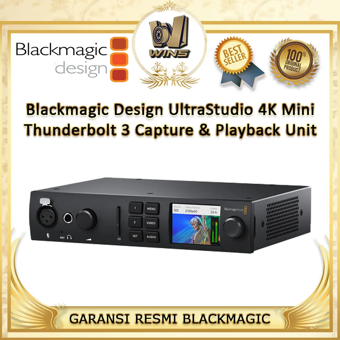 Blackmagic Design UltraStudio 4K Mini Thunderbolt 3 Capture & Playback Unit