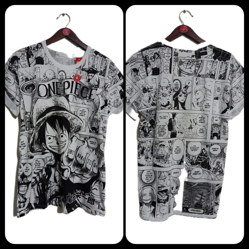 [LIVE] Tshirt Luffy  Edition | Kaos Distro | Mohon Notes Gambar Combed Motif 1