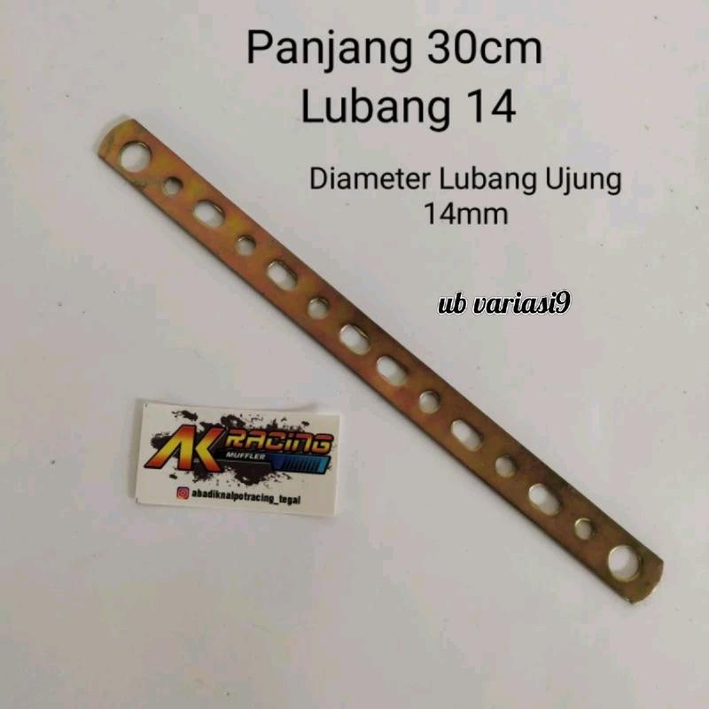 Breket plat bolong tebel breket lampu tebal breket plat besi bolong tebal untuk semua motor Motorcycle Kendaraan 0
