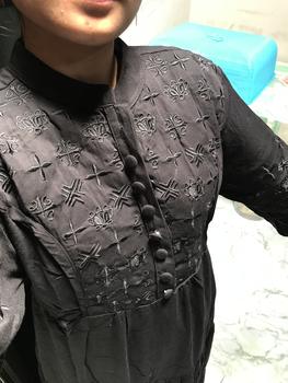 Product Review of Gamis Slavina Bordir Busui Kancing Muslim Wanita Simple Elegant Mayung Twill Nyaman Rempel Cantik from L**♎ 2