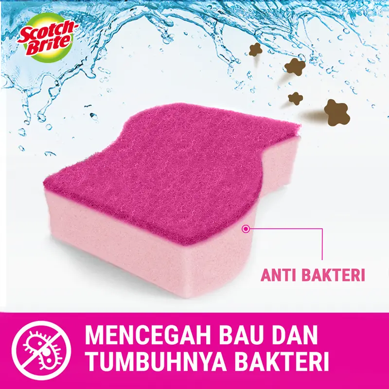 3M Scotch-Brite Easy Clean Scrub Sponges, Sabut Spons 1
