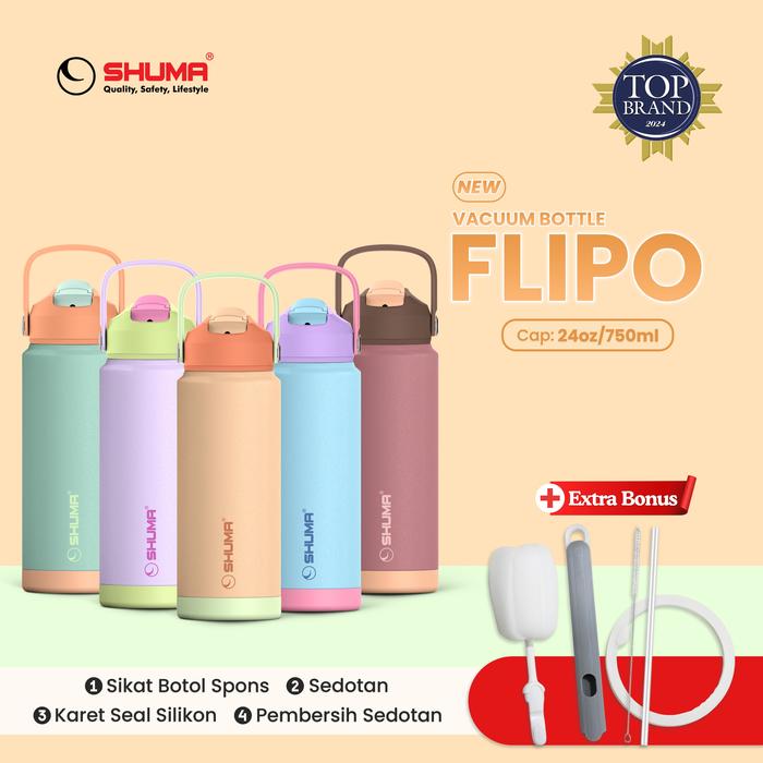 Gambar SHUMA STAINLESS STEEL 304 FLIPO Vacuum Bottle 24OZ/750ML TOP BRAND BPA FREE ANTI TUMPAH ANTI BOCOR LUCU DOUBLE WALL - LILAC DREAM dari SHUMA INDONESIA_NEW Kota Administrasi Jakarta Utara Tokopedia