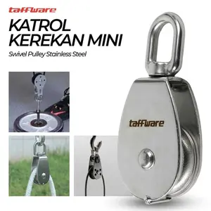 COD Alat Katrol Pulley Kerekan Sumur Burung Manual Mini Serbaguna Multifungsi Bahan Besi Stainless Steel Taffware