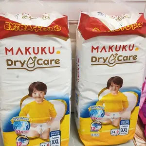 [2 PACK] MAKUKU Diapers Dry Care 3.0 Mega Jumbo Packs M48+10 / L44+10 / XL36+6 / XXL34+6